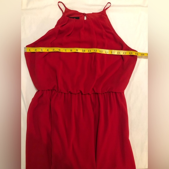 By & By red dress with thin straps and elastic waist, Xl - Picture 6 of 13